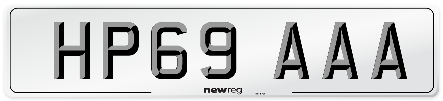 HP69 AAA Number Plate from New Reg